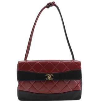 Chanel Pre-owned Matelasse Schoudertas - Dames - Pre-owned - Rood - Maat: ONE Size