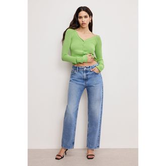 Good American Womens Good Relaxed Straight Jeans | Indigo, Size 22 Plus | Good American by Khlo&Egrave; Kardashian