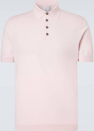 Allude Cotton, silk, and cashmere polo shirt