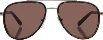 Bulgari Dark Brown Pilot Mens Sunglasses BV5060 202253 57