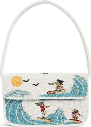 Staud Tommy Beaded Shoulder Bag in Surf Babes at Nordstrom