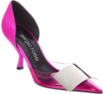 Sergio Rossi 76 Satin & Vinyl Pump