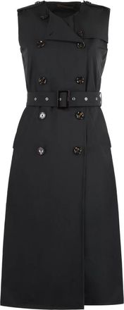 Moorer Mouwloze Trenchcoat met Riem - Dames - Trenchcoats - Zwart - XS - Jassen