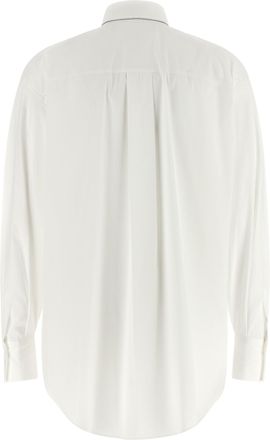 Brunello Cucinelli Womens White Cotton Blouse