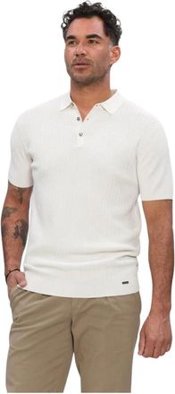 Gentiluomo Tops, Heren, Wit, M, Nylon, Polo 3 Buttons SS