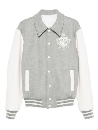 Balmain Grey Varsity Jacket