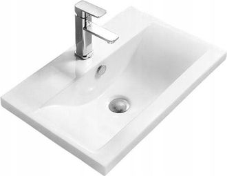 Desconocido Lavabo De Encastrar Cer&aacute;mico 61x39,5x18,5 Cm, Blanco