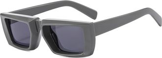 Generic Mens Small Frame Outdoor Sunglasses Womens Sports Driving Decorative Sun Glasses(Grey)