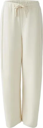 Oui Broeken, Dames, Wit, XS, Scuba Wijde Broek