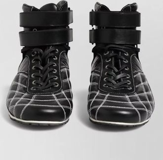 Dolce & Gabbana quilted leather lace-up hi-top sneakers