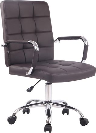 Clp Silla De Oficina Deli Pro Cuero Sint&eacute;tico Marr&oacute;n
