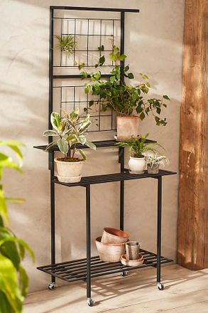 Terrain Rolling Iron Shelf Plant Stand