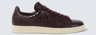 Tom Ford Warwick croc-effect leather sneakers