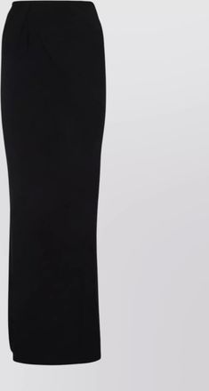 Jacquemus cotton high-rise front-slit fitted skirt