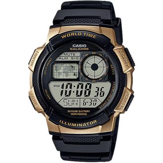 Casio Mens Digital Watch with Black and Gold Dial - AE-1000W-1A3V