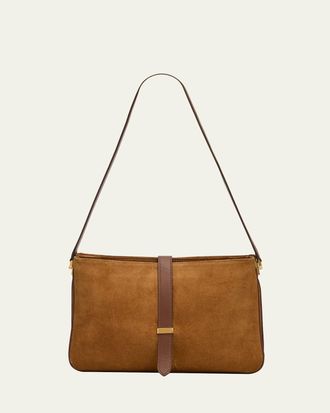 Nili Lotan Jane Suede Shoulder Bag
