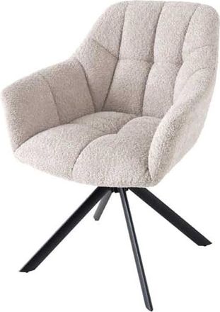 Global Interiors Drehbarer Designstuhl Papillo - Bouclé Beige