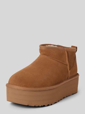 UGG Boots aus Leder mit Plateausohle Modell CLASSIC ULTRA MINI in Camel, Größe 40