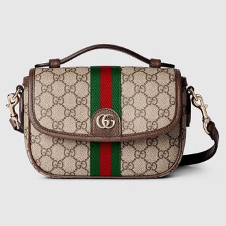 Gucci Ophidia Small Top Handle Bag, Beige, GG Canvas