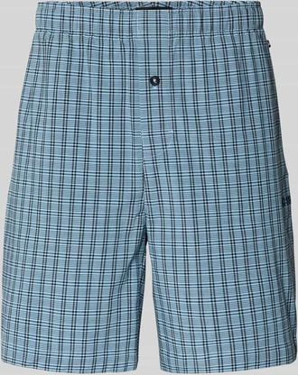 HUGO BOSS Regular Fit Pyjama Shorts aus Viskose-Mix Modell CHRIS in Hellblau, Gr&ouml;&szlig;e XXL