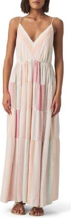 Splendid Audriana Stripe Tiered Maxi Dress in Carnation Multi Stripe at Nordstrom Rack, Size X-Small