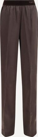 Tom Ford Pantaloni in raso di seta stretch Woman M