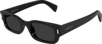 Alexander McQueen AM0549S 001 Mens Sunglasses Black Size 50