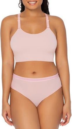 Curvy Couture Smooth Seamless Comfort Wireless Bralette in Blushing Rose at Nordstrom Rack, Size Xxx-Large