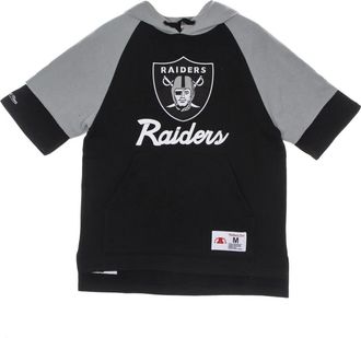 Mitchell & Ness Oakland Raiders Zwarte Fleece Hoodie - Heren - Hoodies - Zwart - S - Katoen - Hoodies & sweatvesten