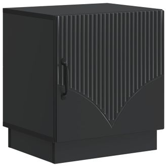 vidaXL Mesita De Noche Negro 43 X 34,5 X 47 Cm Madera De Ingenier&iacute;a Vidaxl