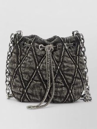 Diesel charm d small bucket shoulder bag