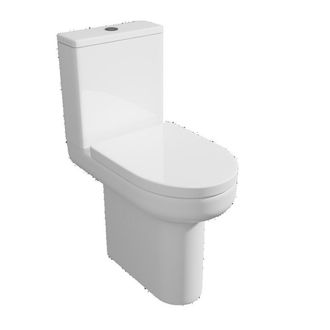 Clifton Premium OPEN BACK Rimless Pan Toilet Set in White