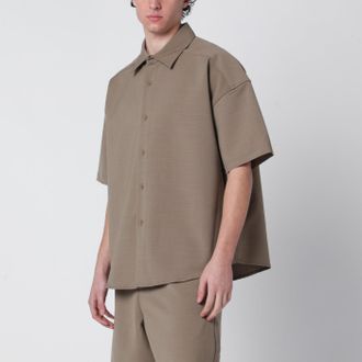 Entire studios Beige oversized short-sleeve shirt