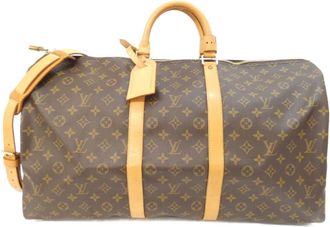 Louis Vuitton Monogram Marron Coated Canvas Boston Bag (Pre-Owned)