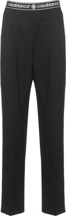 Casablanca Rechte broek - Dames - Straight fit broeken - Zwart - S - Wol - Broeken