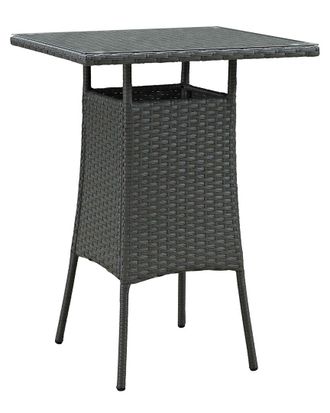 ModWay Discontinued Modway Sojourn Small Outdoor Patio Wicker Rattan Bar Table