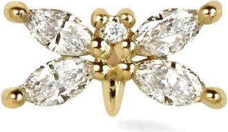 Lark & Berry 14kt yellow gold Butterfly diamond stud earring - women - Lab Grown Diamond/14kt Yellow Gold - One Size