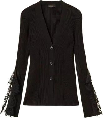 Twinset Actitude Cardigan - Dames - Vesten - Zwart - M - Polyester - Truien & Vesten