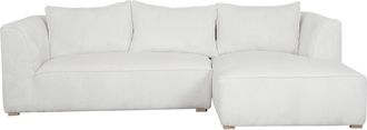 Miliboo Sof&aacute; Chaise Longue De Dise&ntilde;o De Pana Color Crudo 3-4 Plazas Panam