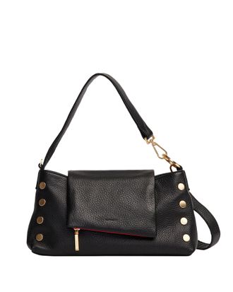 Hammitt Hammitt VIP Satchel Black Brushed Gold Red Zip
