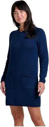Toad&Co Alpineglo Sweater Dress Womens Sweater True Navy : SM, Cotton