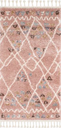 Nazar Rugs Alfombra de pasillo rosa &eacute;tnica 80x150 estilo bereber