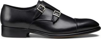 Doucal's Scarpe in pelle con doppia fibbia - Nero