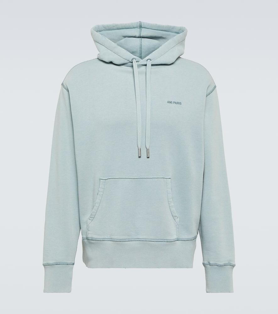 パーカー・フーディ Ami Blue Logo-Print Hoodie AMI Paris logo-print Hoodie | Blue | FARFETCH GE