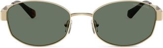 Michael Kors oval-frame sunglasses - women - Metal - 56 - Gold