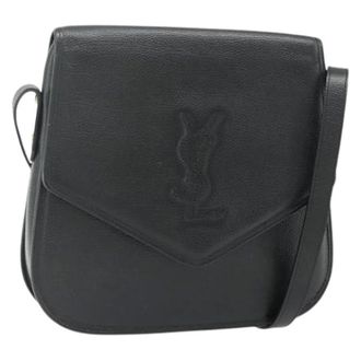Saint Laurent Pre-owned Cross Body Bags, female, Black, Size: ONE SIZE Pre-owned Vintage Shoulder Bag