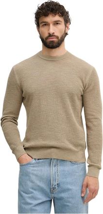 Benetton Trui met ronde hals - Heren - Ronde hals truien - Groen - XL - Katoen - Truien & Vesten
