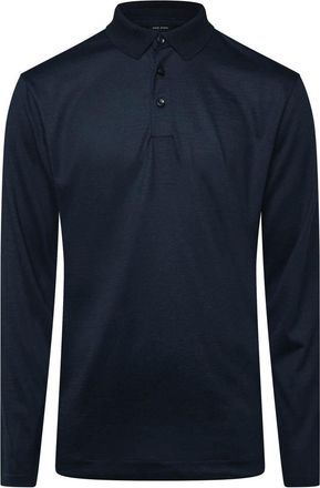 HUGO BOSS Mens Pado 110 Long Sleeve Polo Shirt in Dark Blue - Size X-Large
