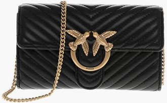 Pinko Quilted Leather Bag with Golden Effect Chain size Unica