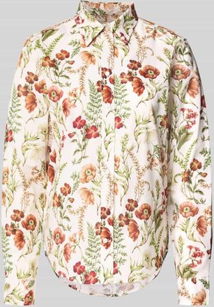 GANT Regular Fit Hemdbluse mit floralem Allover-Print Modell Floral in Ecru, Größe 34
